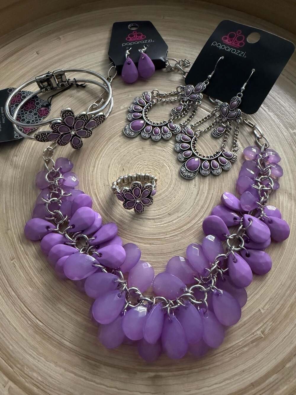 VINTAGE Purple Jewelry Set GM-0720